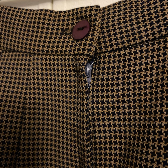 Vintage Bedford Fair Light Brown Black Dot Pattern Pencil Skirt Size 4P - Picture 3 of 6